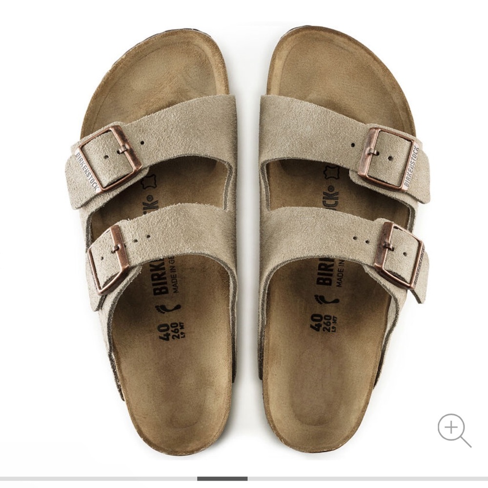 Arizona Birkenstocks Taupe Suede